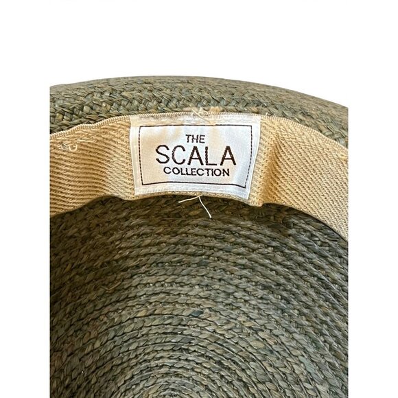 The Scala Collection Womens Braided Straw Wide Brim Hat Natural Beige